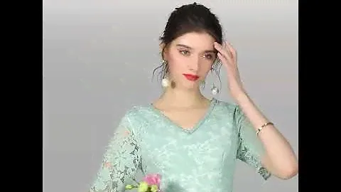 Летнее зеленое ажурное кружевное платье ropa mujer verano 2020, английские женские вечерние платья