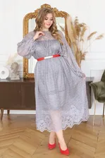 Платье вечернее серого цвета