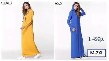Вечернее мусульманское платье с капюшоном, хлопок - Одежда с AliExpress